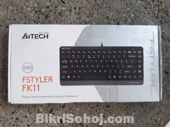 A4tech FK11 USB Mini Keyboard With Bangla Black